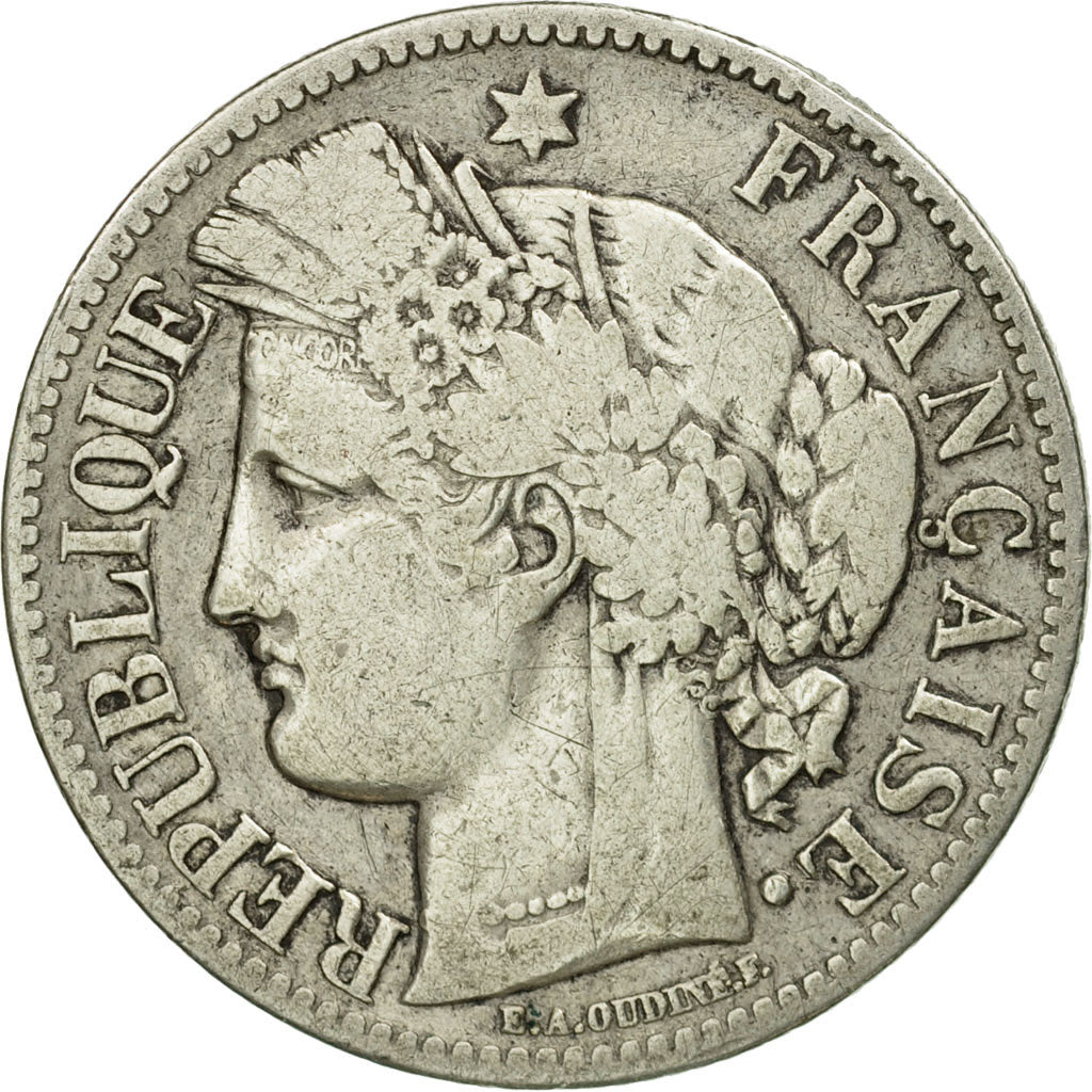 Coin, France, Cérès, 2 Francs, 1870, Paris, EF(40-45), Silver, KM:817.1