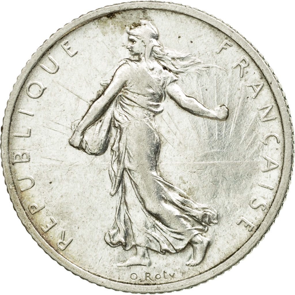 Coin, France, Semeuse, Franc, 1908, Paris, AU(55-58), Silver, KM:844.1, Le