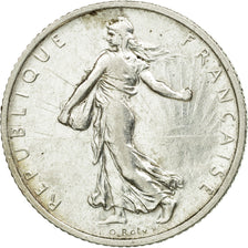 Coin, France, Semeuse, Franc, 1908, Paris, AU(55-58), Silver, KM:844.1, Le