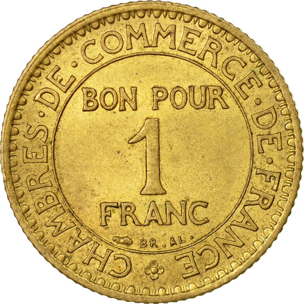 Coin, France, Chambre de commerce, Franc, 1921, Paris, EF(40-45)