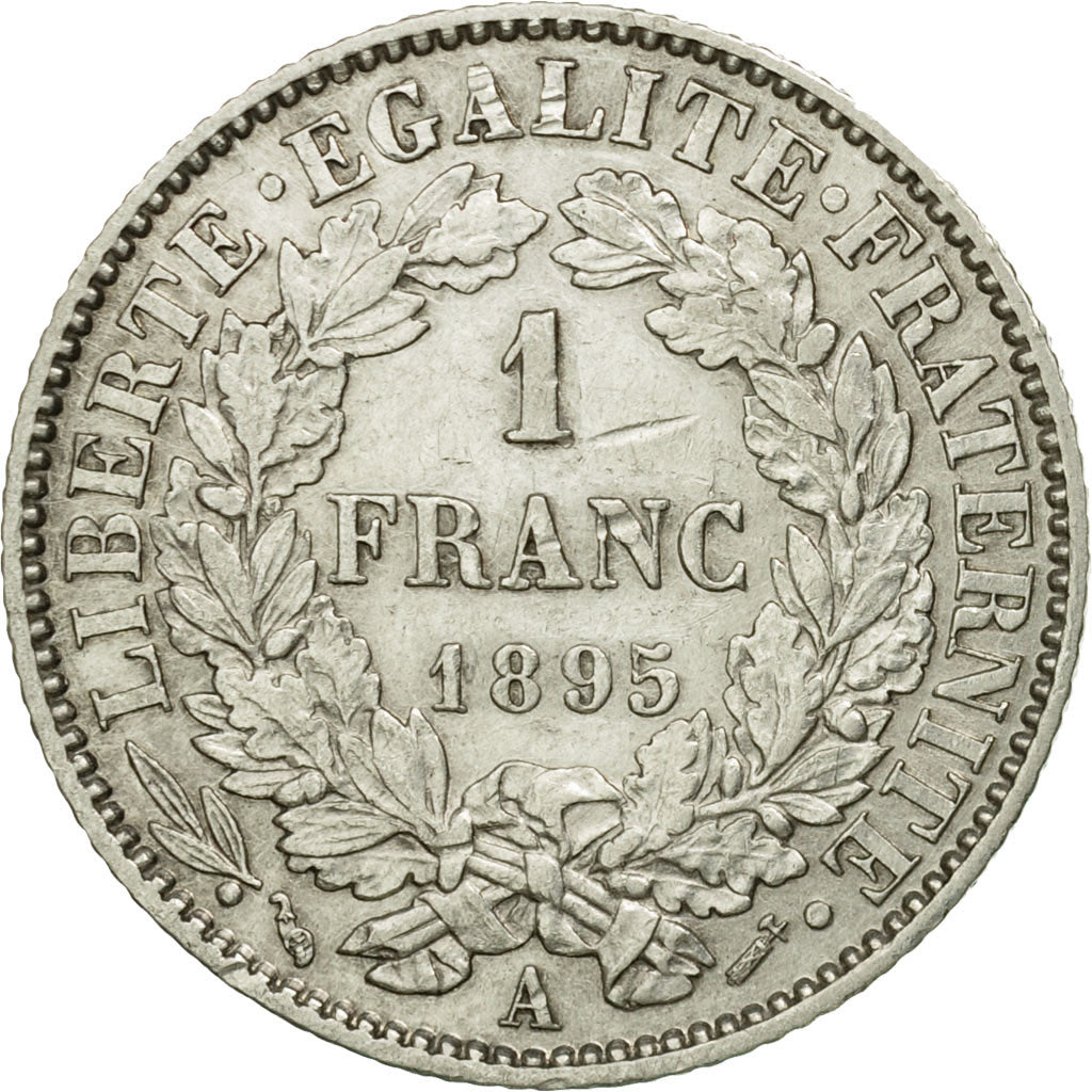 Moneta, Francia, Cérès, Franc, 1895, Paris, BB, Argento, KM:822.1, Le