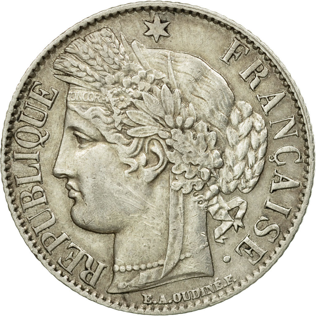 Coin, France, Cérès, Franc, 1888, Paris, EF(40-45), Silver, KM:822.1