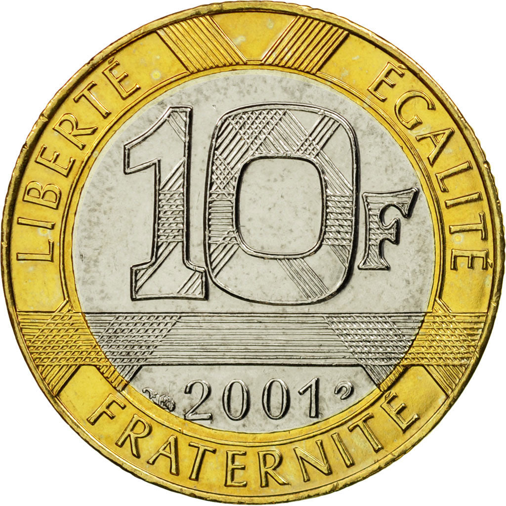 Coin, France, Génie, 10 Francs, 2001, Paris, MS(65-70), Aluminum-Bronze