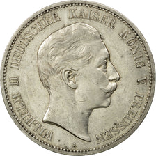 Coin, German States, PRUSSIA, Wilhelm II, 5 Mark, 1908, Berlin, EF(40-45)