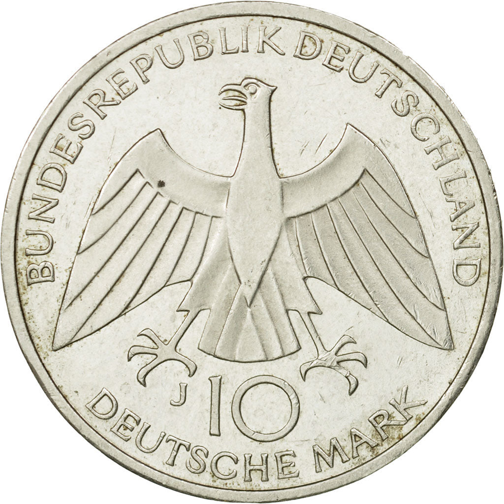 Moneta, Niemcy - RFN, 10 Mark, 1972, Hambourg, AU(55-58), Srebro, KM:131