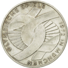 Coin, GERMANY - FEDERAL REPUBLIC, 10 Mark, 1972, Karlsruhe, AU(55-58), Silver