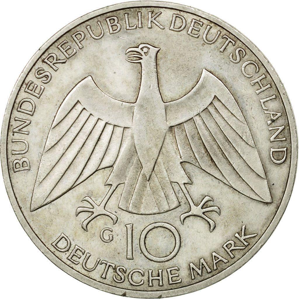 Moneda, ALEMANIA - REPÚBLICA FEDERAL, 10 Mark, 1972, Karlsruhe, EBC, Plata