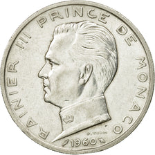 Coin, Monaco, Rainier III, 5 Francs, 1960, AU(55-58), Silver, KM:141