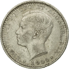 Coin, Portugal, Manuel II, 100 Reis, 1909, EF(40-45), Silver, KM:548