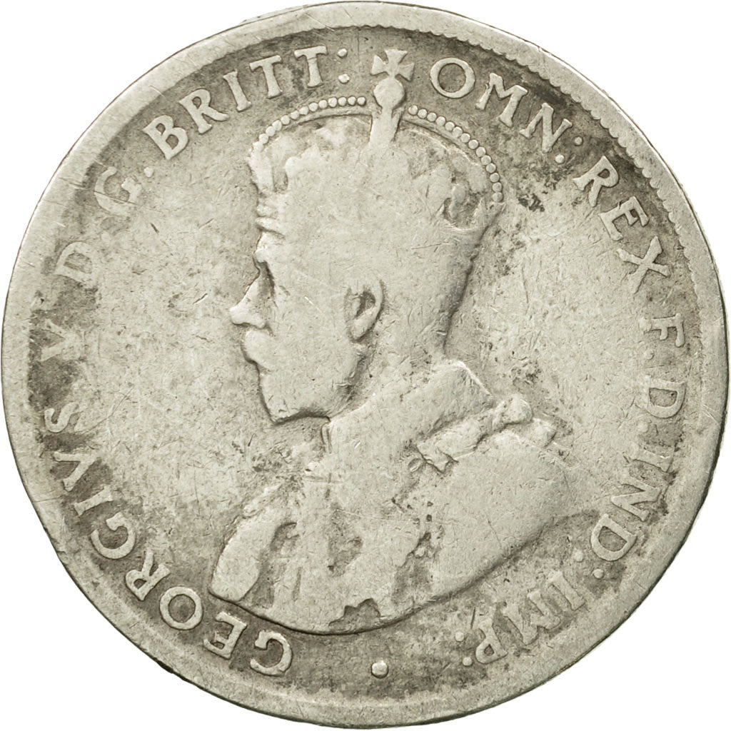 Coin, Australia, George V, Florin, 1918, F(12-15), Silver, KM:27