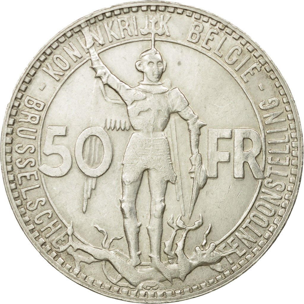 Monnaie, Belgique, 50 Francs, 50 Frank, 1935, SUP, Argent, KM:107.1