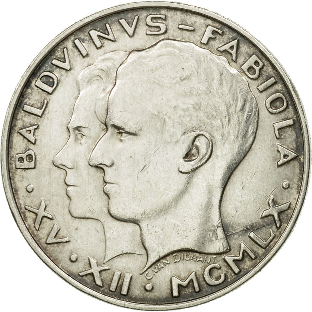 Coin, Belgium, 50 Francs, 50 Frank, 1960, Brussels, AU(55-58), Silver, KM:152.1