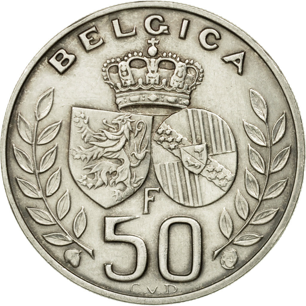 Coin, Belgium, 50 Francs, 50 Frank, 1960, Brussels, AU(55-58), Silver, KM:152.1