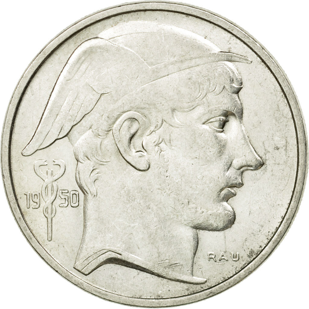 Coin, Belgium, 50 Francs, 50 Frank, 1950, MS(63), Silver, KM:137