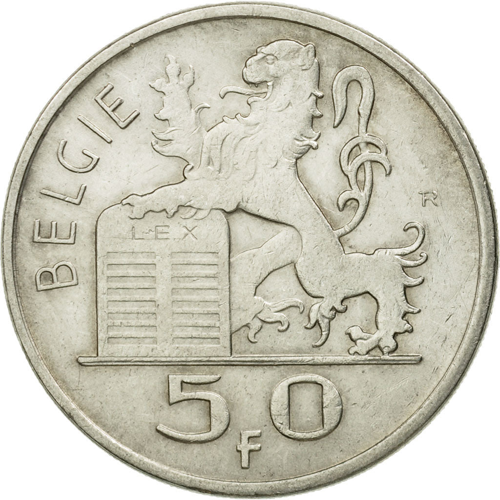 Coin, Belgium, 50 Francs, 50 Frank, 1950, MS(63), Silver, KM:137