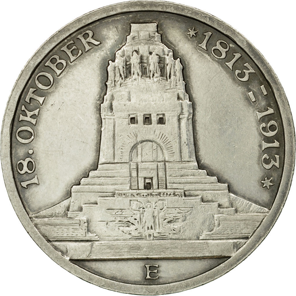 Coin, German States, SAXONY-ALBERTINE, Friedrich August III, 3 Mark, 1913