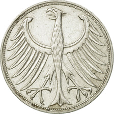Coin, GERMANY - FEDERAL REPUBLIC, 5 Mark, 1951, Stuttgart, EF(40-45), Silver
