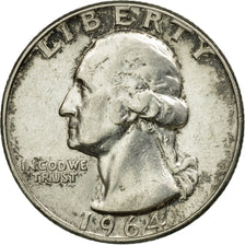 Moneda, Estados Unidos, Washington Quarter, Quarter, 1964, U.S. Mint