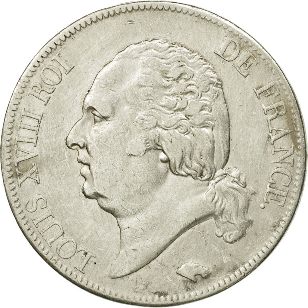 Monnaie, France, Louis XVIII, Louis XVIII, 5 Francs, 1820, Paris, TB+, Argent