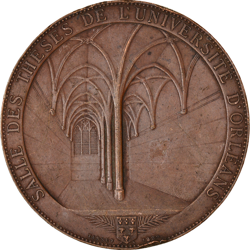 França, Medal, Salle des Thèses de l'Université d'Orléans, 1881, Tasset