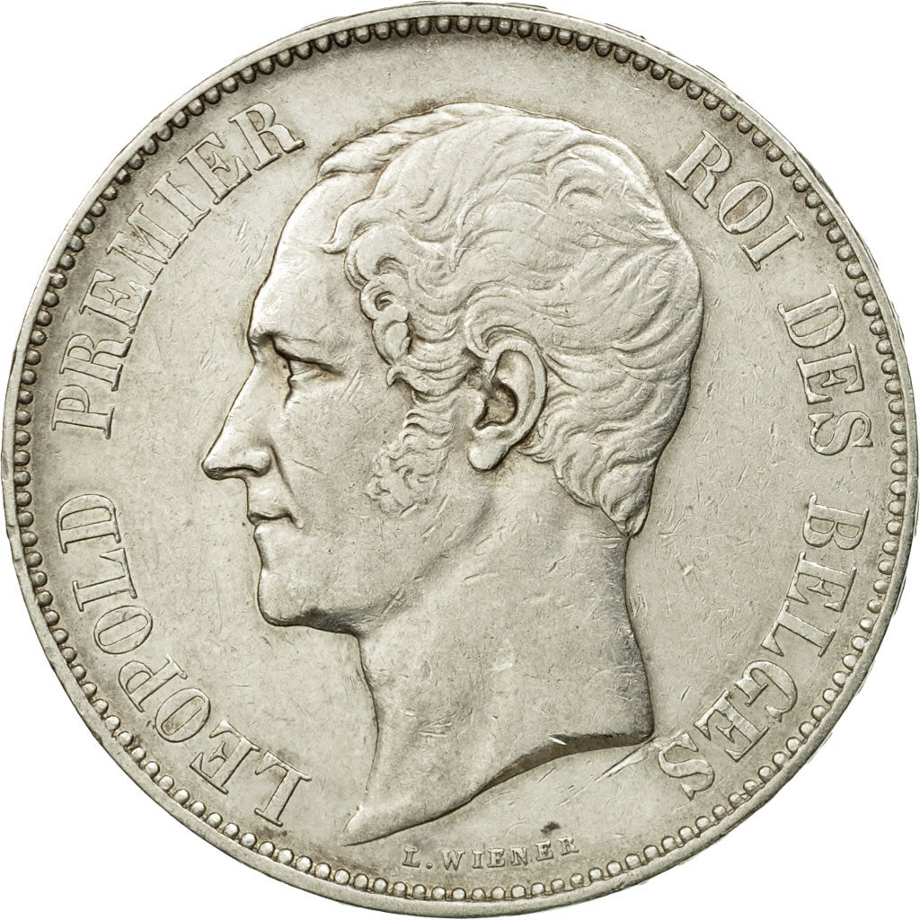 Münze, Belgien, Leopold I, 5 Francs, 5 Frank, 1850, S+, Silber, KM:17