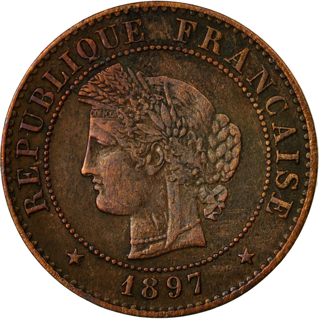 Moneta, Francia, Cérès, Centime, 1897, Paris, BB, Bronzo, KM:826.1, Le