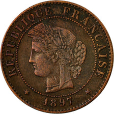 Moneta, Francia, Cérès, Centime, 1897, Paris, BB, Bronzo, KM:826.1, Le