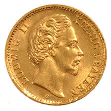 German States, 10 Mark, 1875, Munich, KM #503, MS(60-62), Gold, 4.10