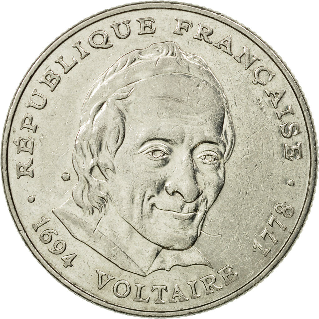 Coin, France, Voltaire, 5 Francs, 1994, Paris, EF(40-45), Nickel, KM:1063, Le