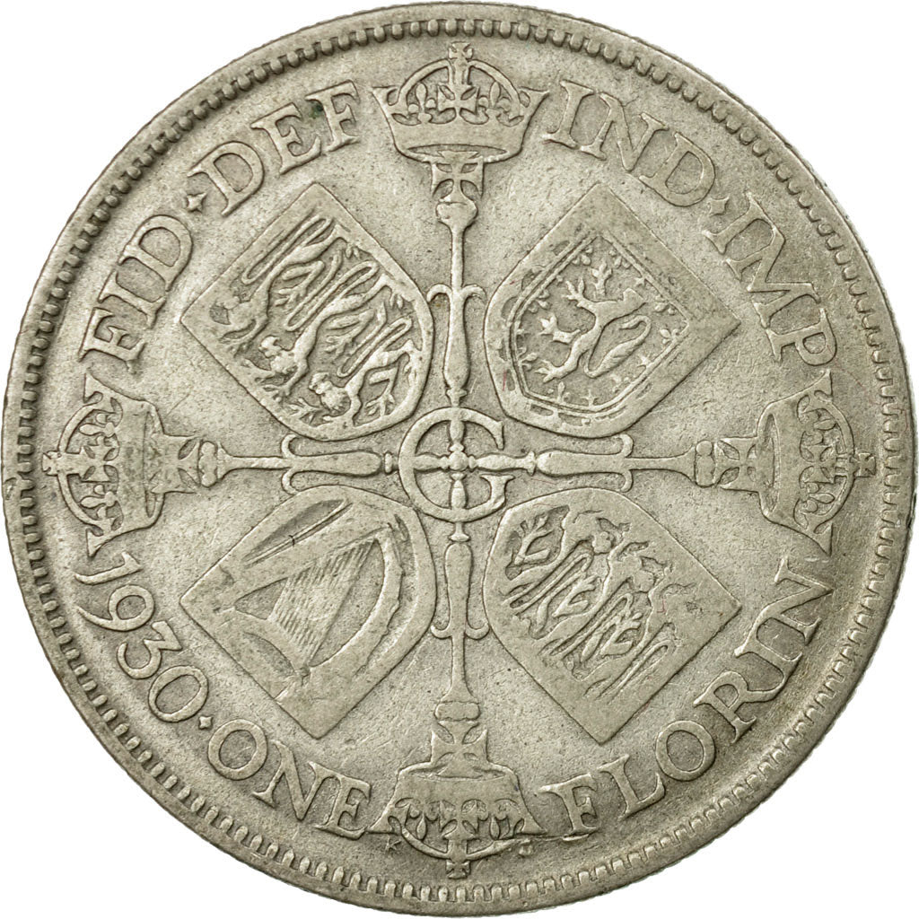 Coin, Great Britain, George V, Florin, Two Shillings, 1930, EF(40-45), Silver
