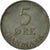 Coin, Denmark, Frederik IX, 5 Öre, 1954, Copenhagen, VF(30-35), Zinc, KM:843.1