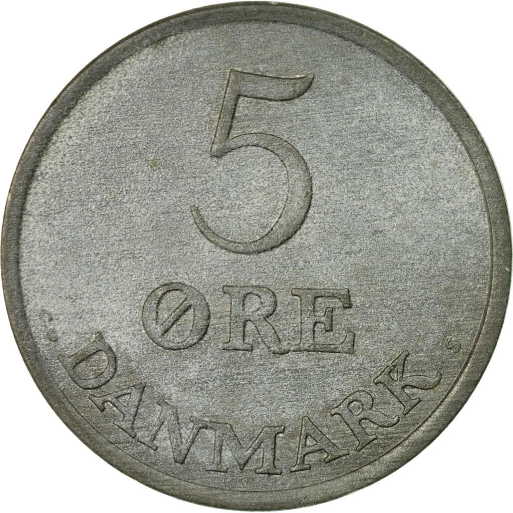 Coin, Denmark, Frederik IX, 5 Öre, 1962, Copenhagen, EF(40-45), Zinc, KM:843.2