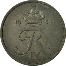 Moneta, Dania, Frederik IX, 5 Öre, 1959, Copenhagen, AU(50-53), Cynk, KM:843.2