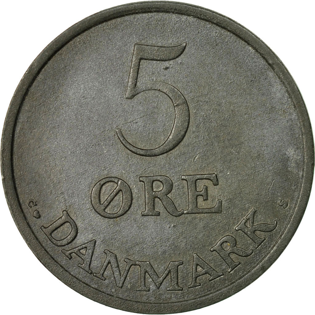 Moneta, Dania, Frederik IX, 5 Öre, 1959, Copenhagen, AU(50-53), Cynk, KM:843.2