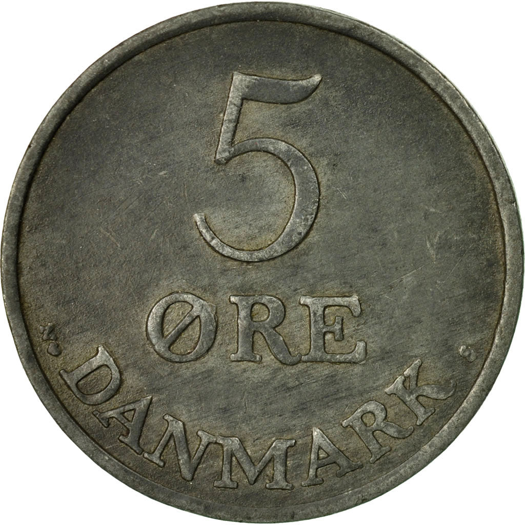 Coin, Denmark, Frederik IX, 5 Öre, 1955, Copenhagen, EF(40-45), Zinc, KM:843.1