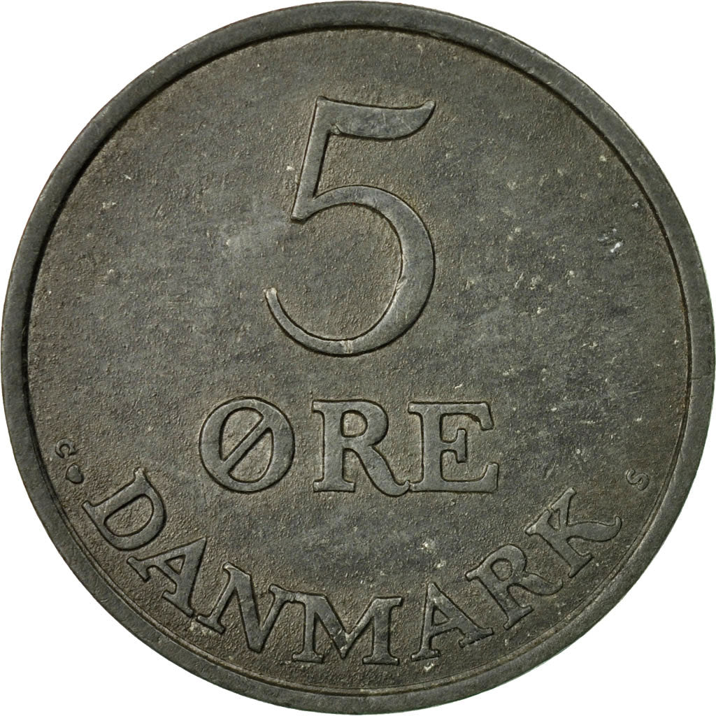Coin, Denmark, Frederik IX, 5 Öre, 1956, Copenhagen, EF(40-45), Zinc, KM:843.2