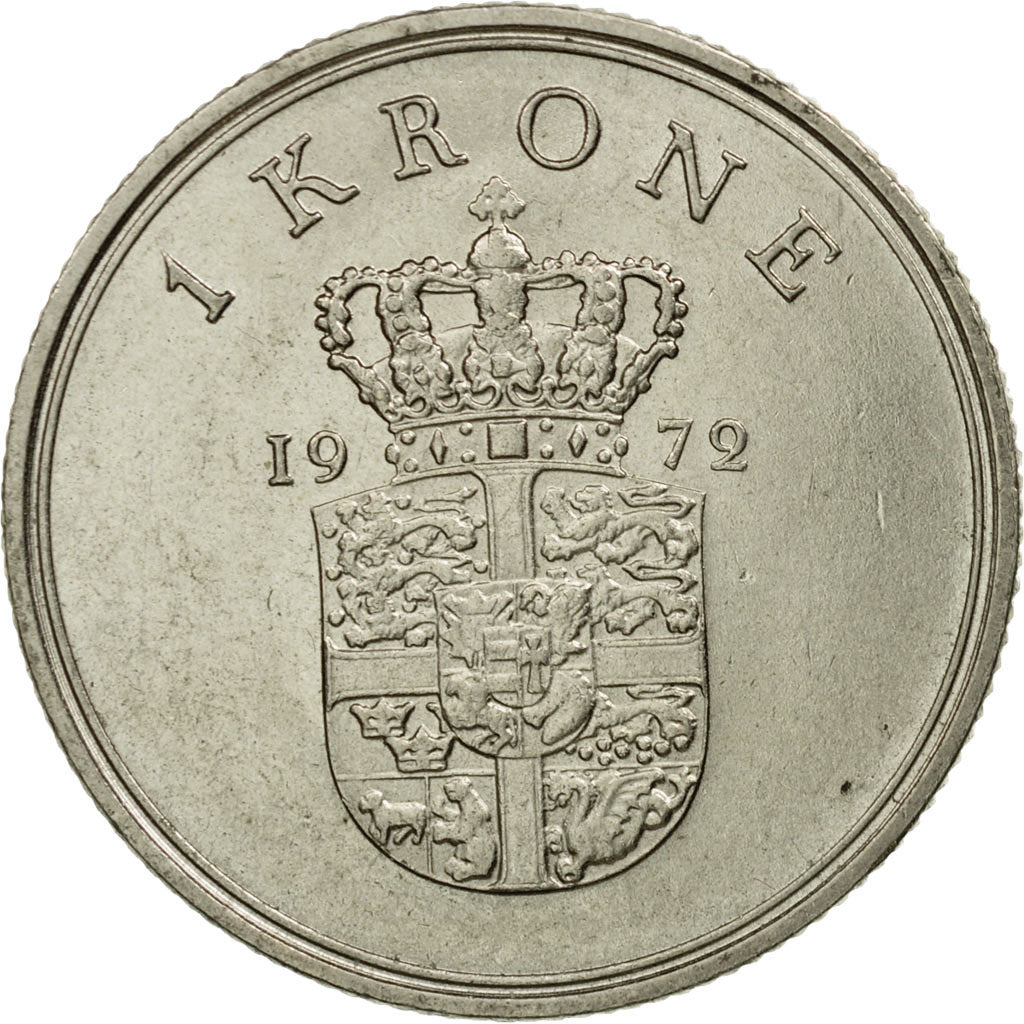 Coin, Denmark, Frederik IX, Krone, 1979, Copenhagen, AU(50-53), Copper-nickel