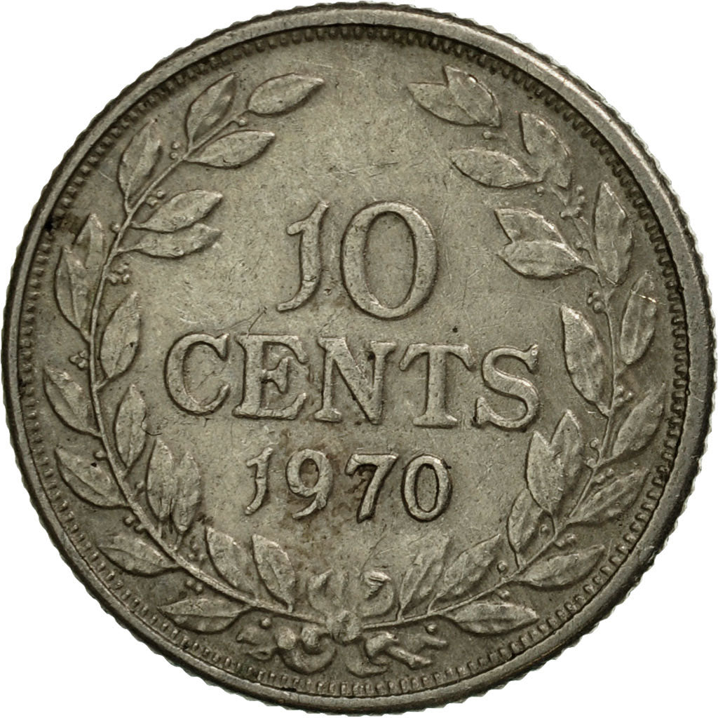 Coin, Liberia, 10 Cents, 1970, EF(40-45), Copper-nickel, KM:15a.2