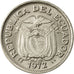 Coin, Ecuador, 10 Centavos, Diez, 1972, AU(55-58), Nickel Clad Steel, KM:76c