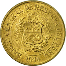 Coin, Peru, Sol, 1974, Lima, VF(30-35), Brass, KM:248