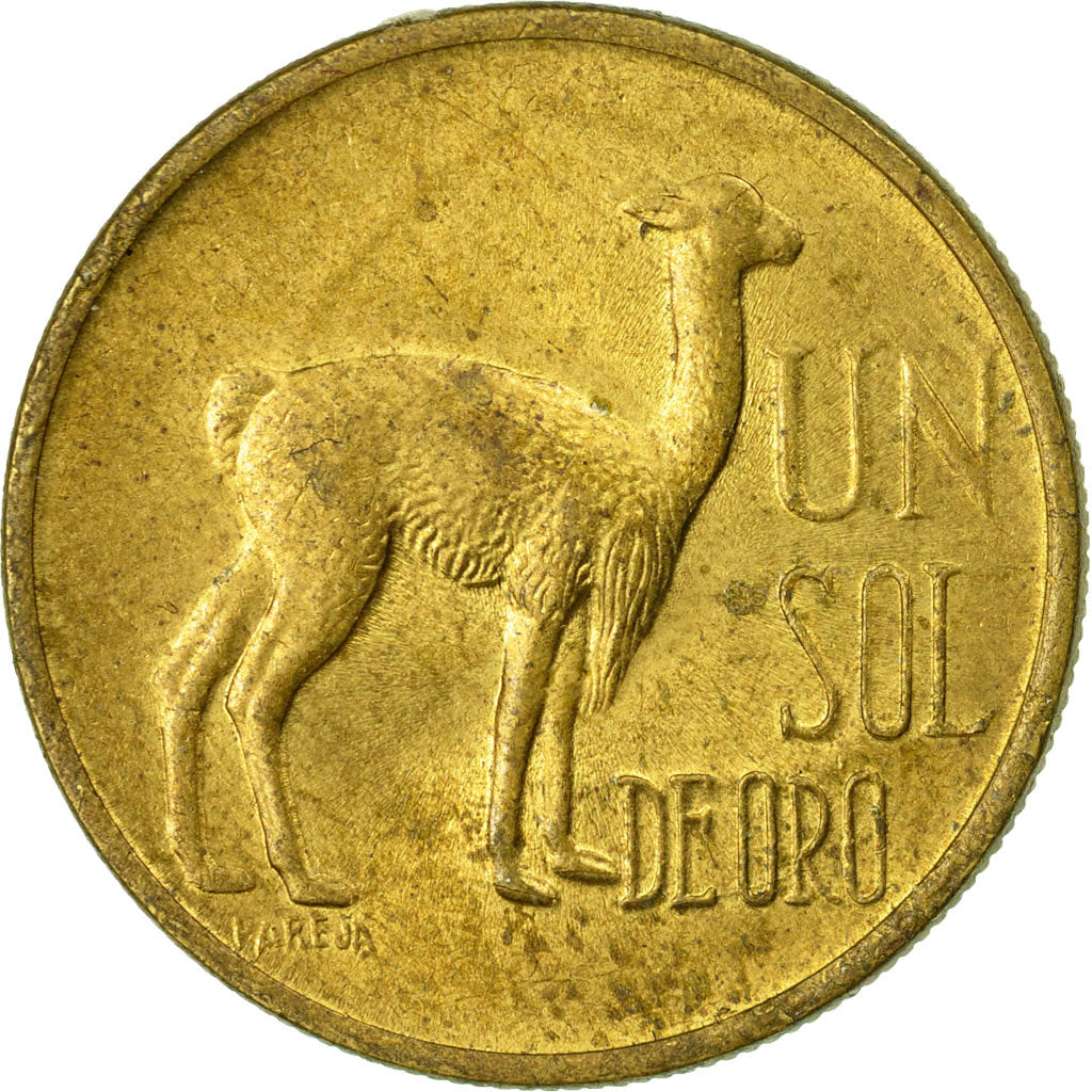 Coin, Peru, Sol, 1974, Lima, VF(30-35), Brass, KM:248