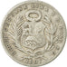 Coin, Peru, 1/5 Sol, 1907, Lima, EF(40-45), Silver, KM:205.2