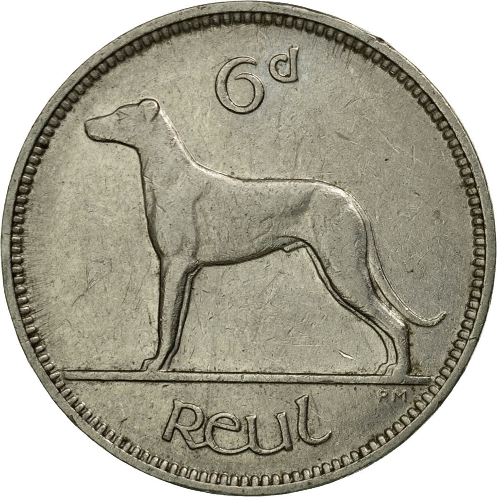 Monnaie, IRELAND REPUBLIC, 6 Pence, 1939, TTB, Nickel, KM:13