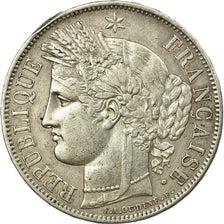 Moneda, Francia, Cérès, 5 Francs, 1849, Paris, Main et Main, MBC+, Plata