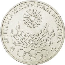 Coin, GERMANY - FEDERAL REPUBLIC, 10 Mark, 1972, Stuttgart, AU(55-58), Silver
