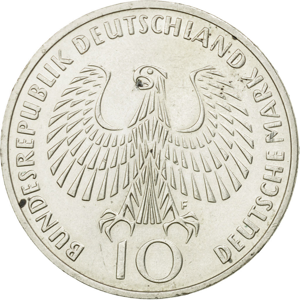 Monnaie, République fédérale allemande, 10 Mark, 1972, Stuttgart, SUP