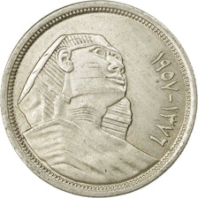 Coin, Egypt, 10 Piastres, 1957/AH1376, AU(55-58), Silver, KM:383a