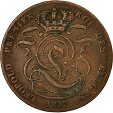 Coin, Belgium, Leopold I, 5 Centimes, 1837, VF(30-35), Copper, KM:5.1