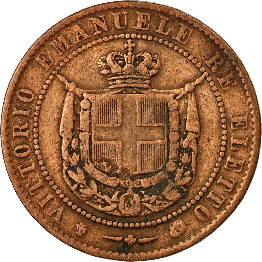 Monnaie, États italiens, TUSCANY, Provisional Government, 5 Centesimi, 1859