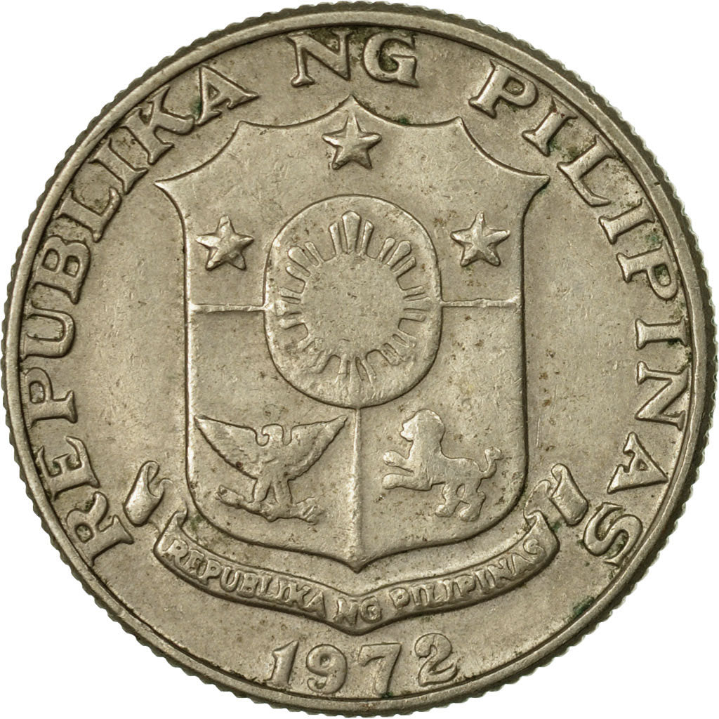 Coin, Philippines, 25 Sentimos, 1972, VF(30-35), Copper-Nickel-Zinc, KM:199